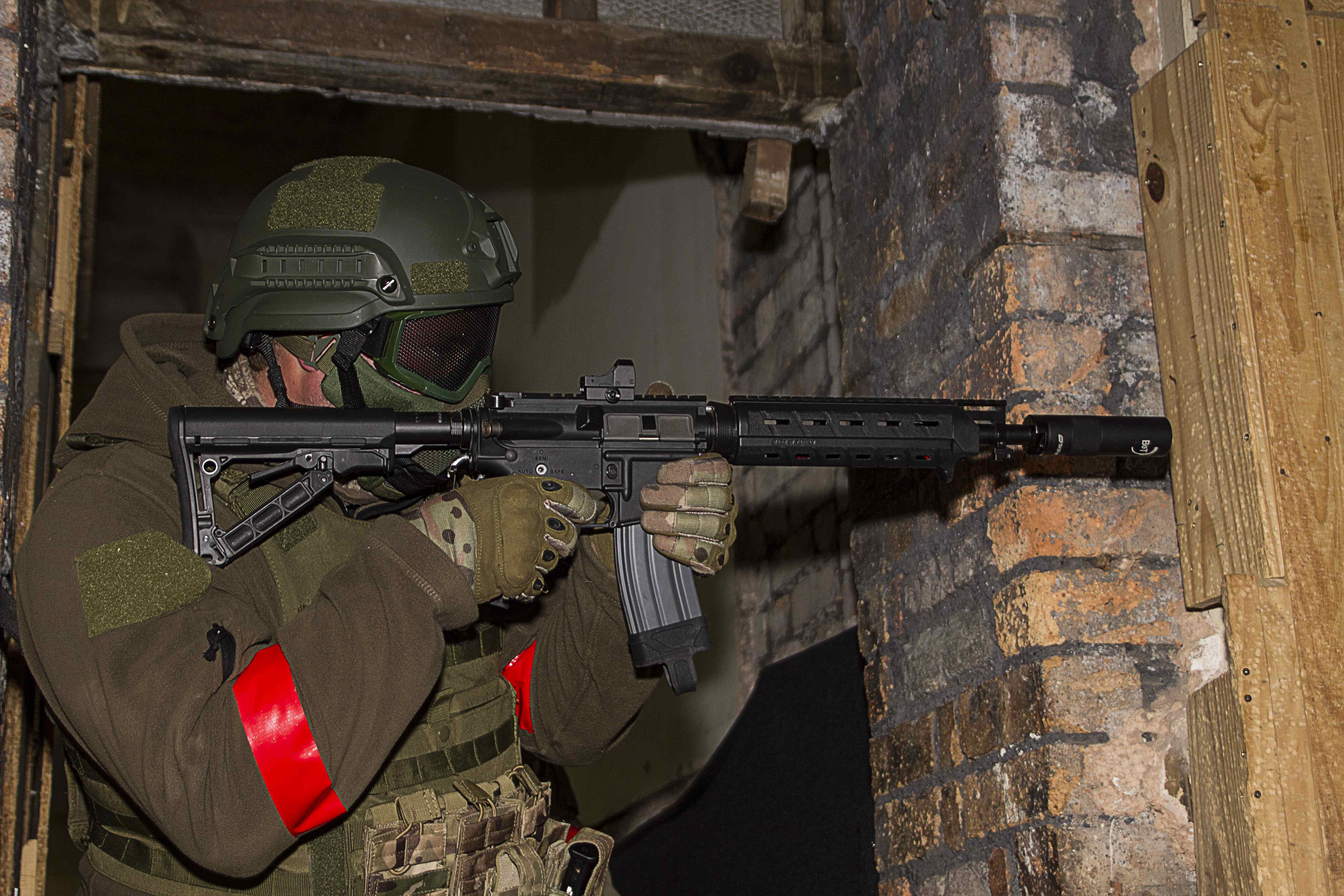 Tactical airsoft action